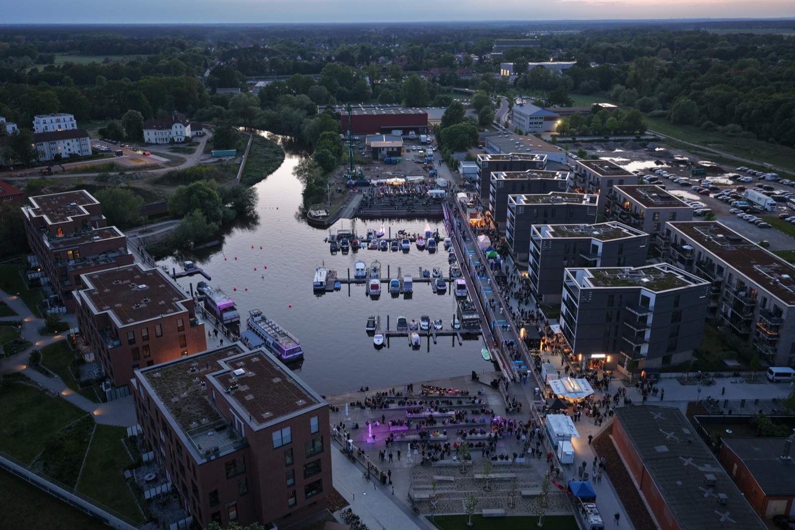 Hafenfest Celle zur blauen Stunde